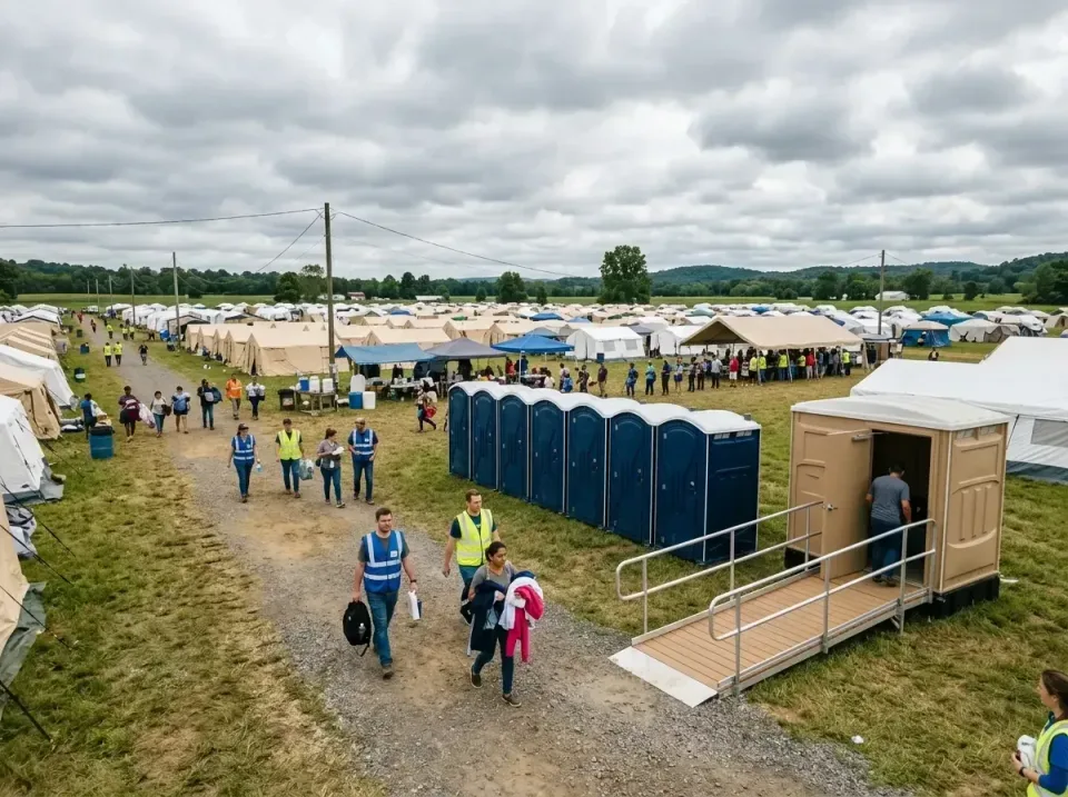 disaster-relief-camp-restrooms-010 — frequently asked questions, Dumpster & Portable Bathrooms Rental in Russellville, AR